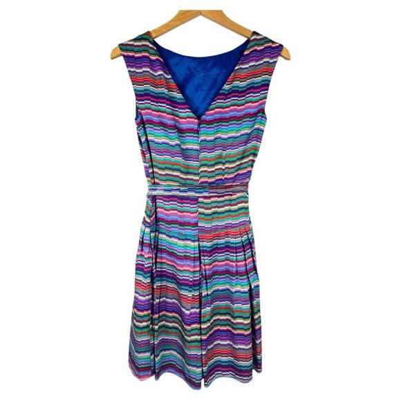 Shoshanna Alana silk mini dress multicolor short sleeve geometric abstract print - Picture 7 of 11